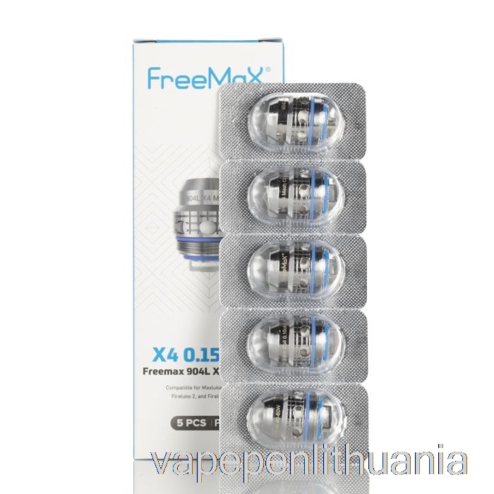 Freemax Maxluke 904l X Pakaitiniai Ritės 0,15 Omų 904 L X 4 Keturių Tinklelių Ritės Vape Skystis